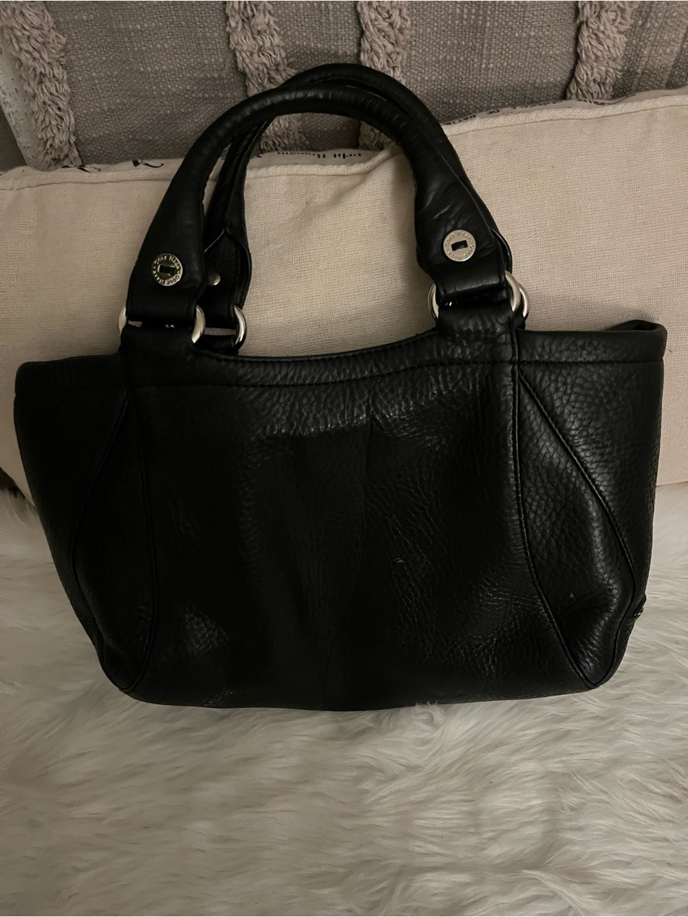 Cole Haan Black Leather Shoulder Tote